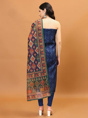 Printed Chanderi Unstitched Suit Piece With Dupatta