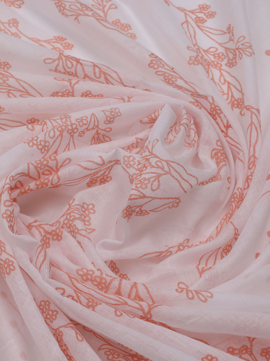 Printed Cotton Blend Unstitched Suit With Dupatta