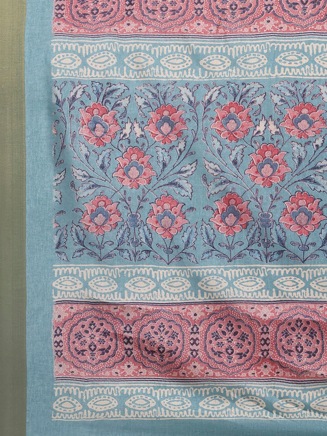 Floral Printed Art Silk Woven Saree