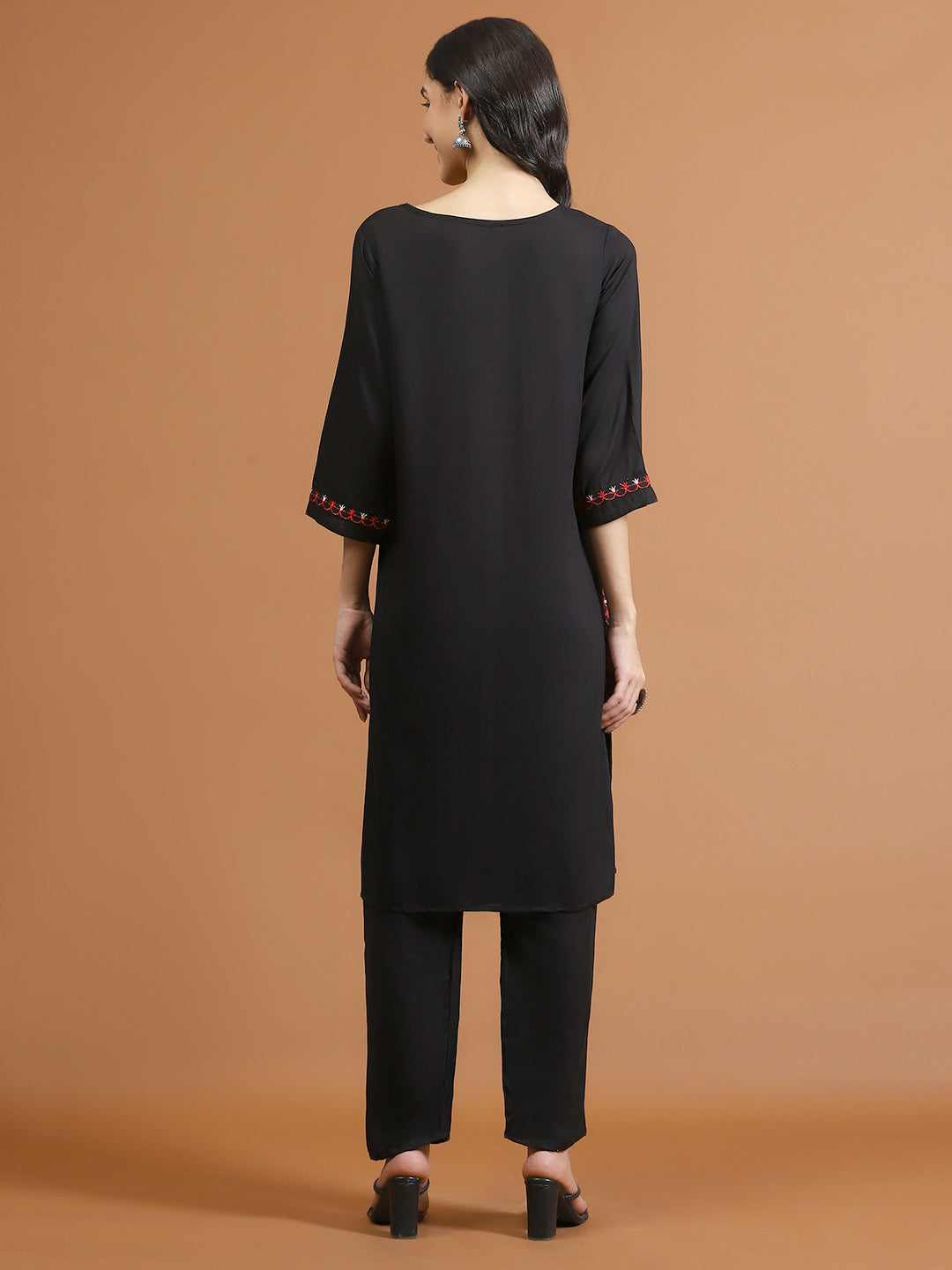 Printed Cotton Blend Kurta With Pants