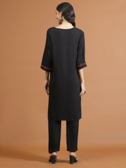 Printed Cotton Blend Kurta With Pants