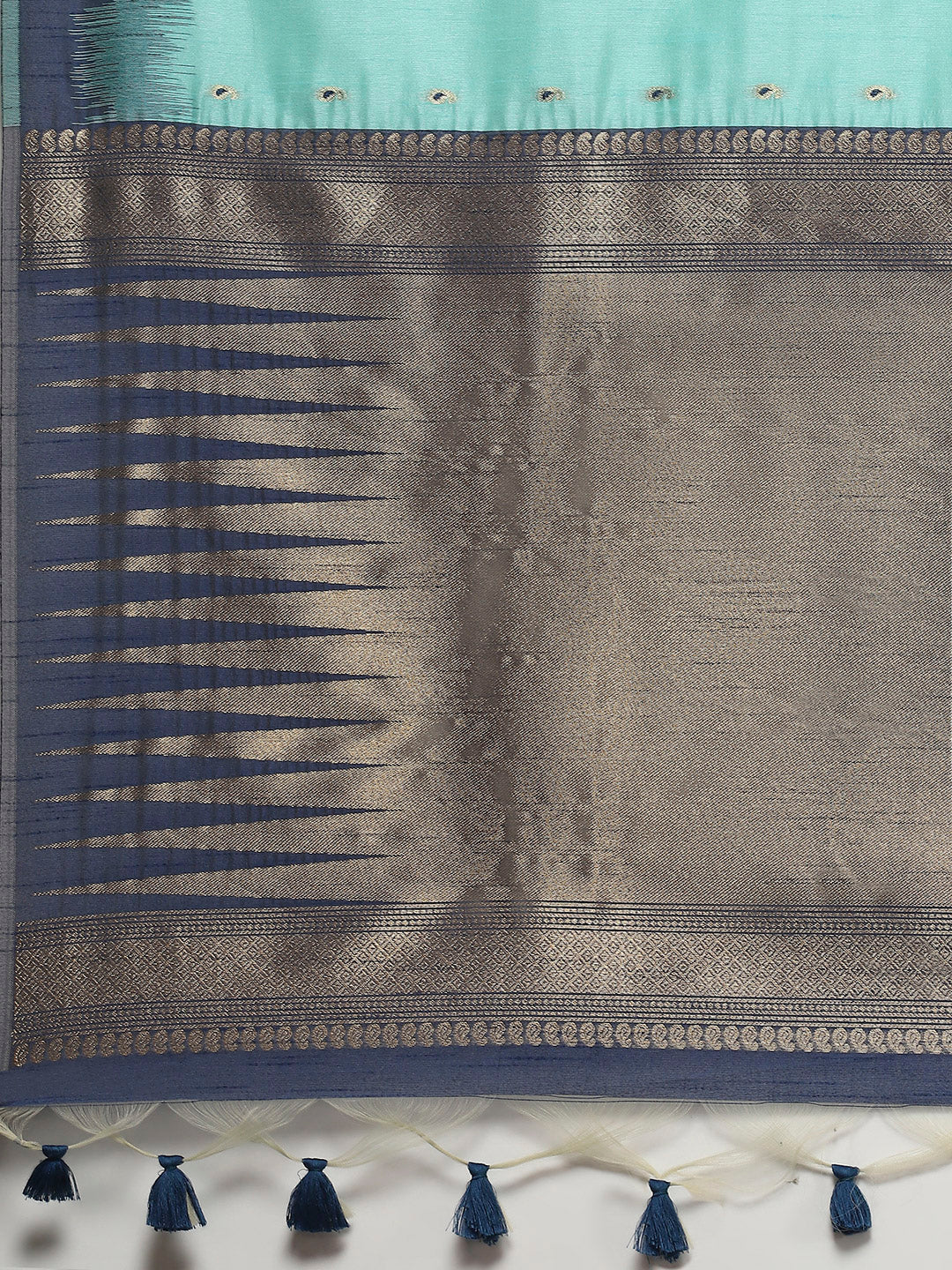 Woven Border Booti Art Silk Saree