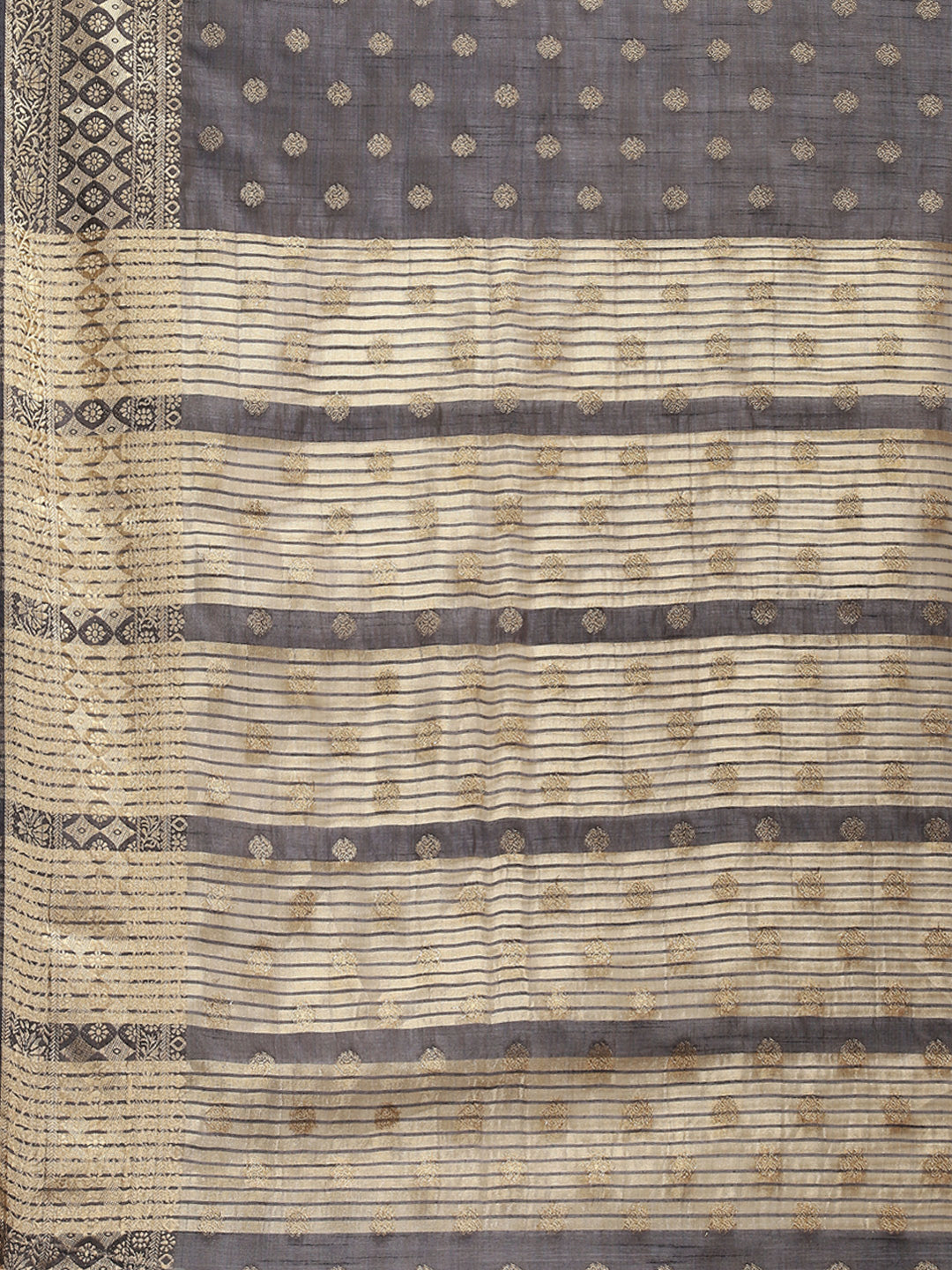 Zari Border Booti Art Silk Woven Saree