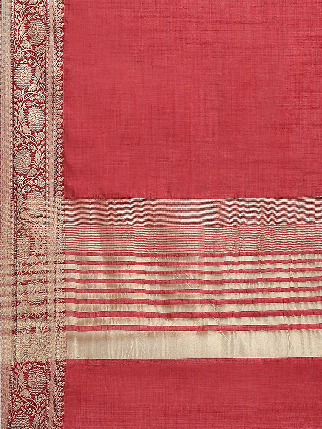 Zari Border Booti Art Silk Woven Saree