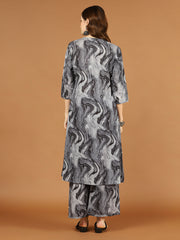 Printed Cotton Kurta With Palazzo