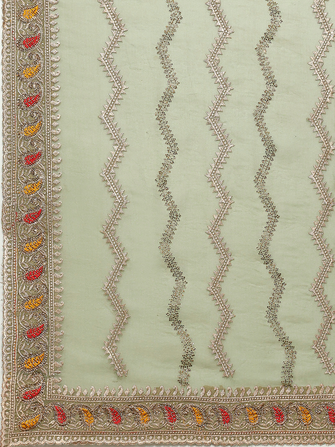 Embroidery Border Organza Saree