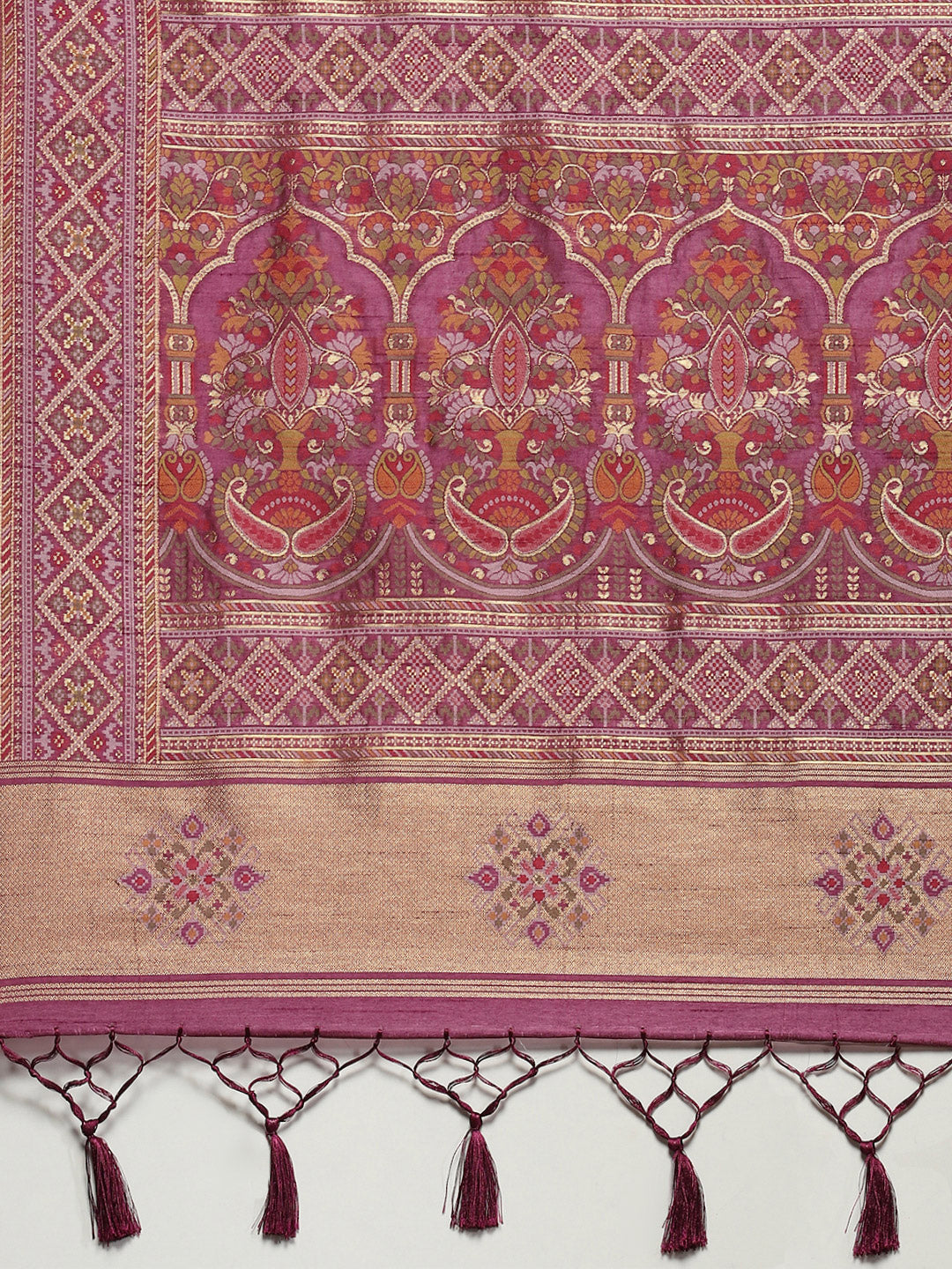 Zari Jaal Woven Art Silk Saree