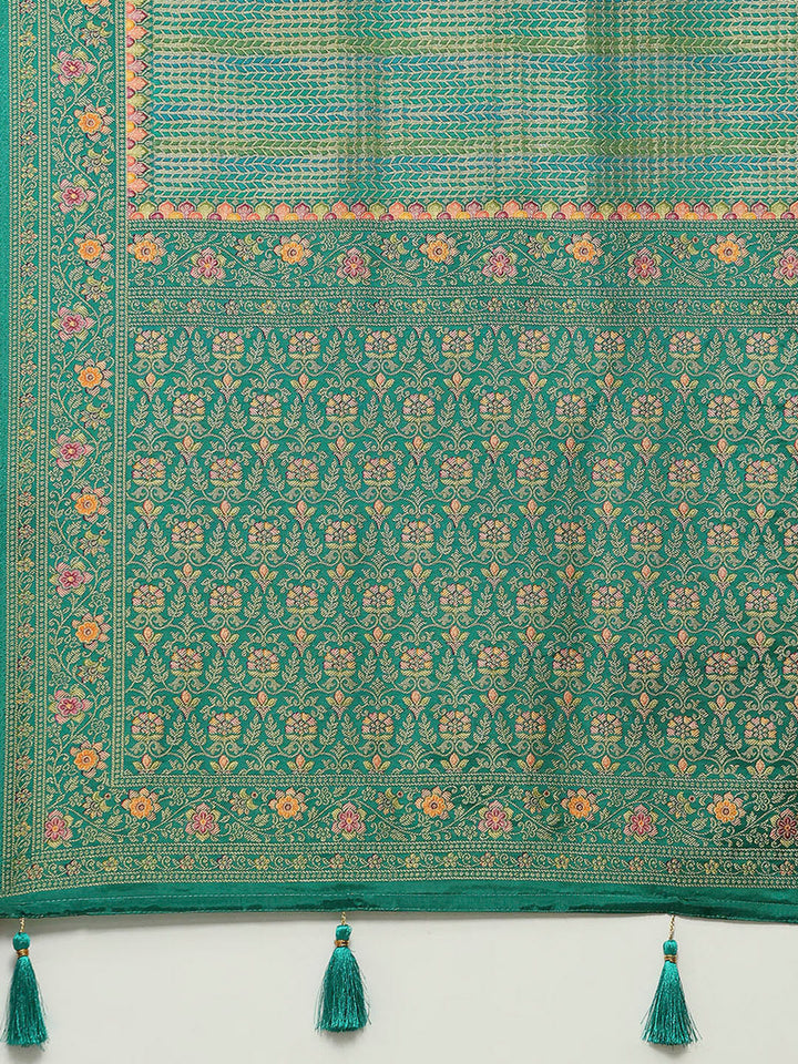 Zari Jaal Georgette Woven Saree