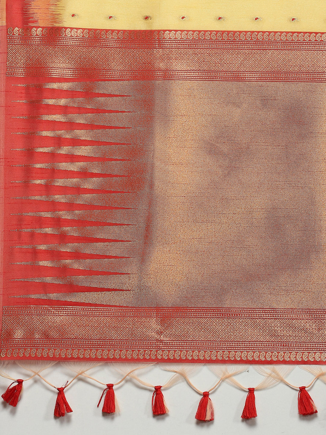 Woven Border Booti Art Silk Saree