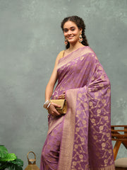 Woven Border Georgette Saree