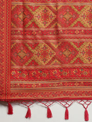 Zari Border Booti Art Silk Woven Saree