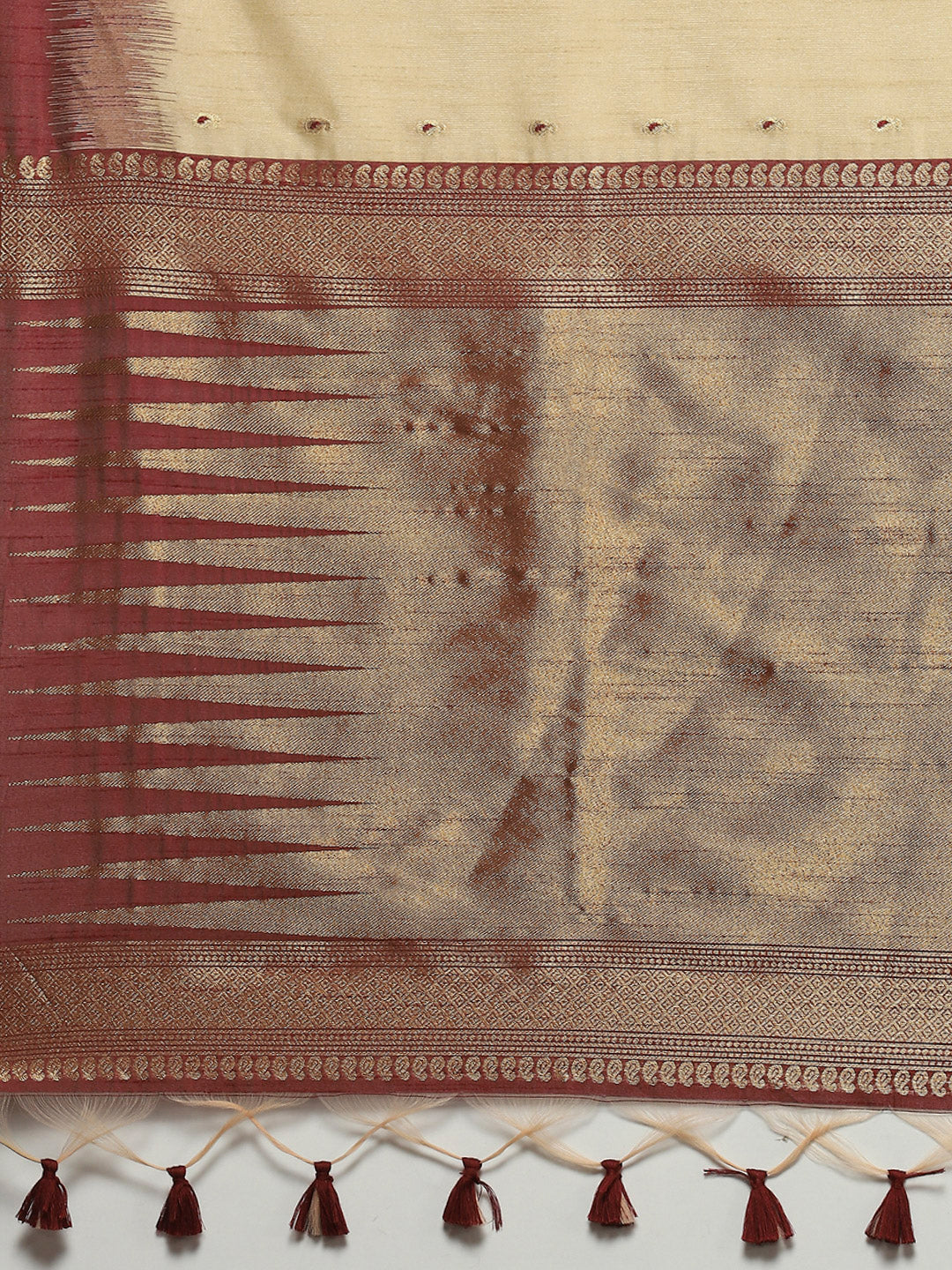 Woven Border Booti Art Silk Saree