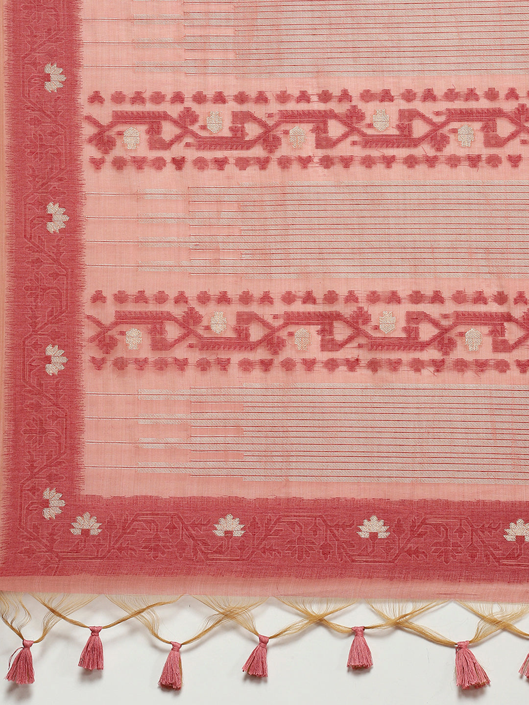Woven Border Booti Art Silk Saree