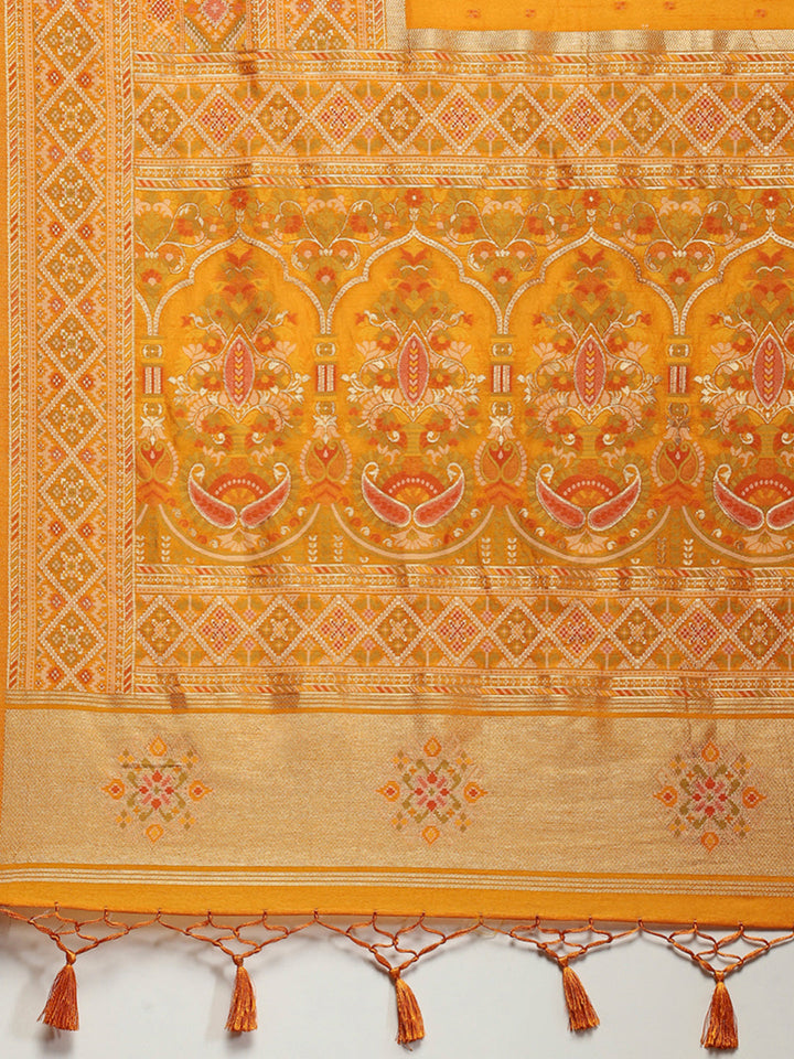 Zari Jaal Woven Art Silk Saree