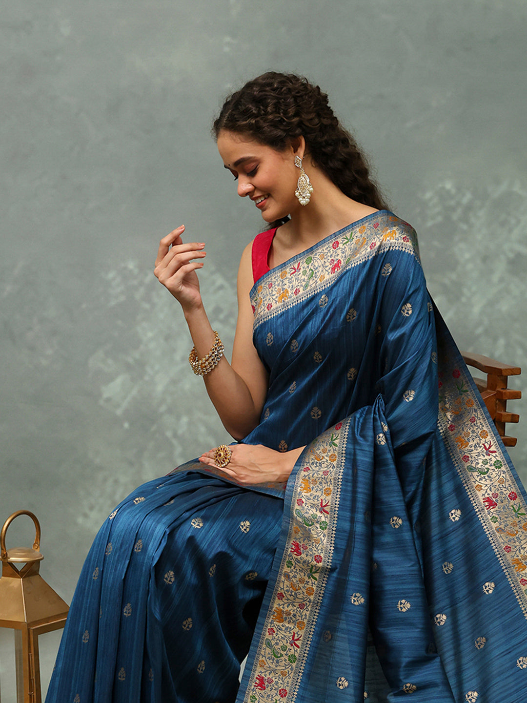 Woven Border Art Silk Saree