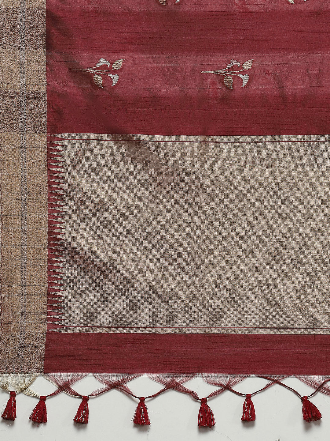 Woven Border Booti Art Silk Saree