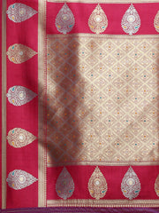 Zari Jaal Woven Art Silk Saree