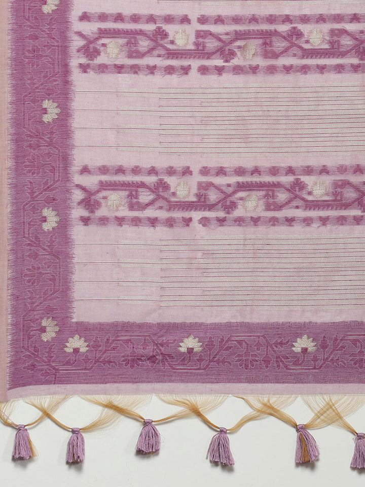 Woven Border Booti Art Silk Saree