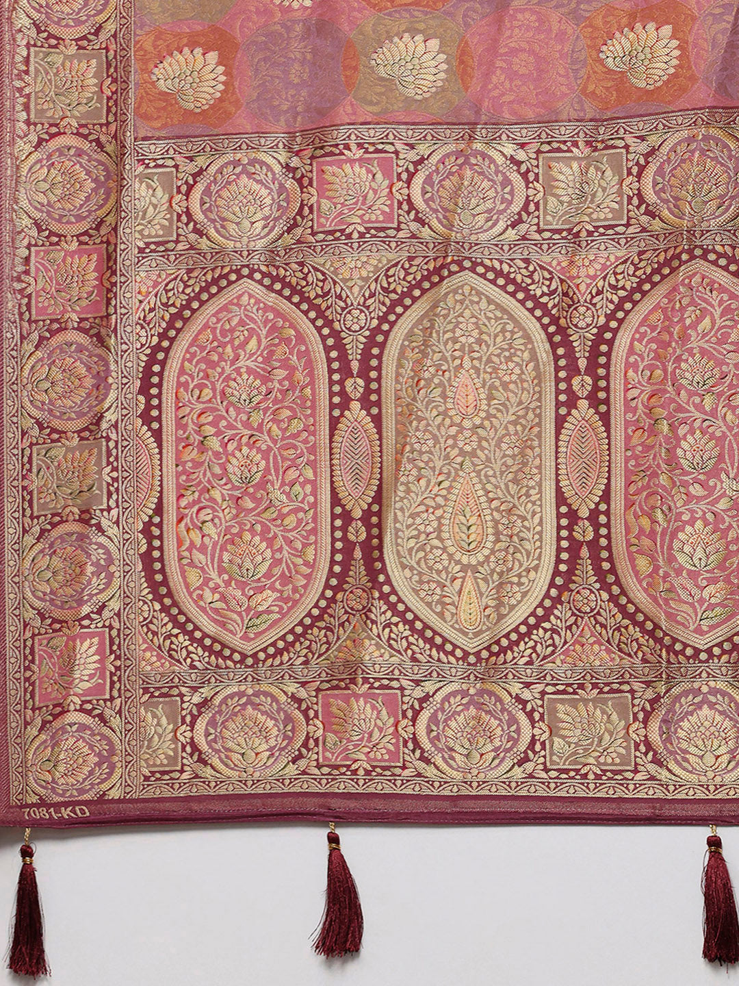 Zari Border Booti Georgette Saree