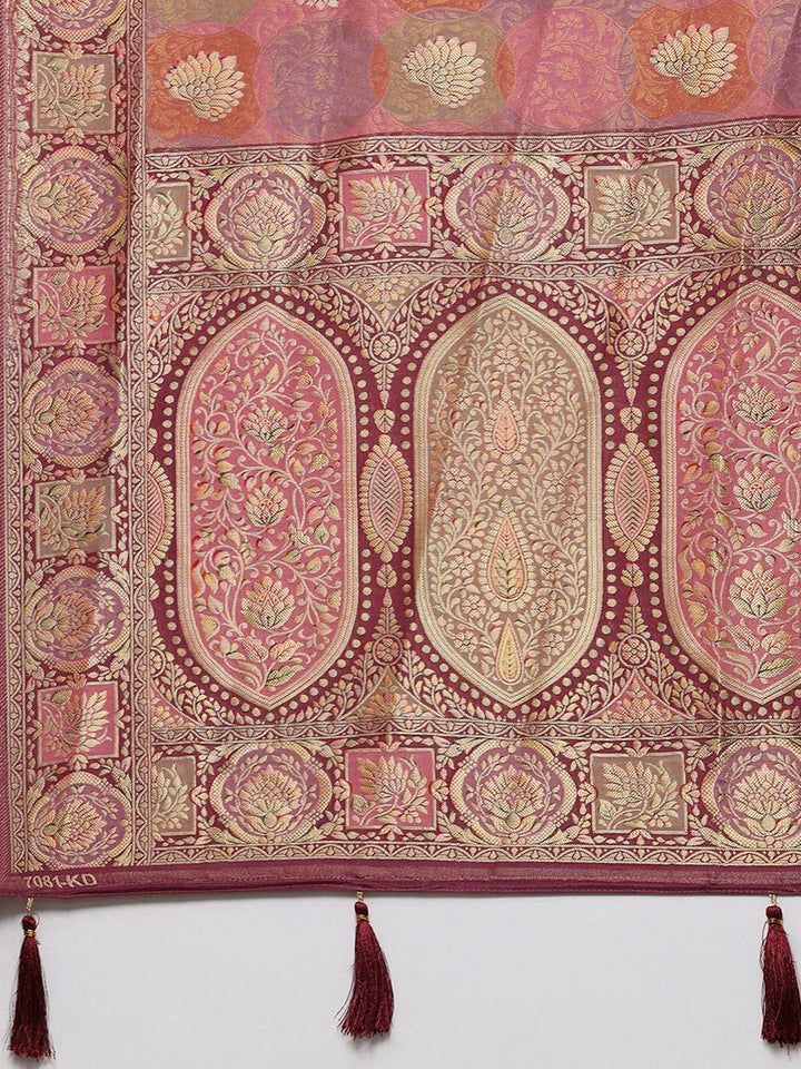 Zari Border Booti Georgette Saree