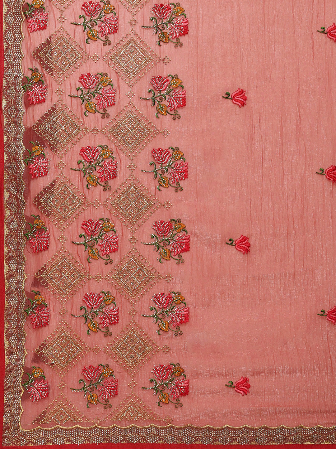 Embroidery Border Organza Saree