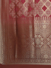 Zari Border Booti Art Silk Woven Saree