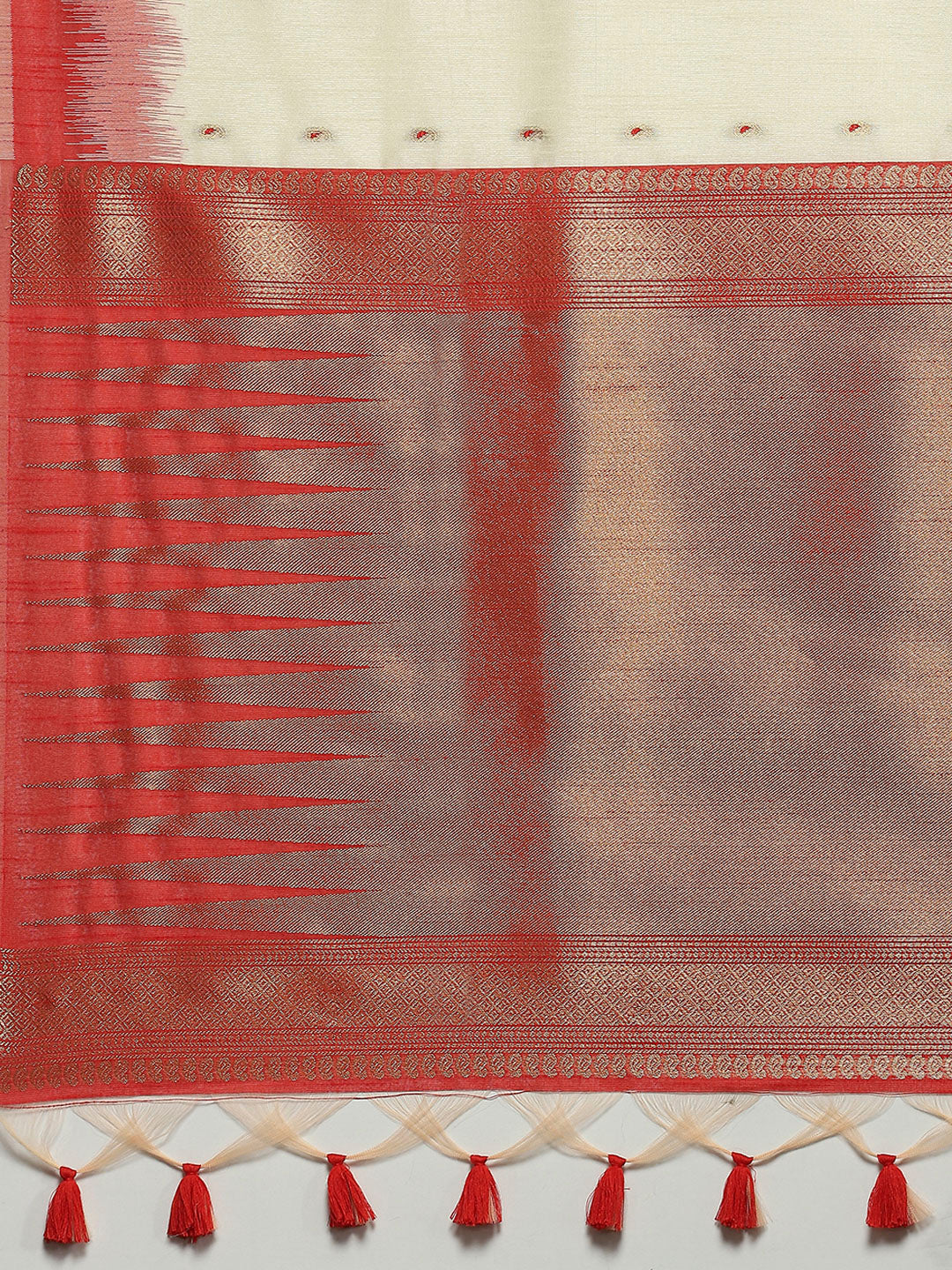 Woven Border Booti Art Silk Saree