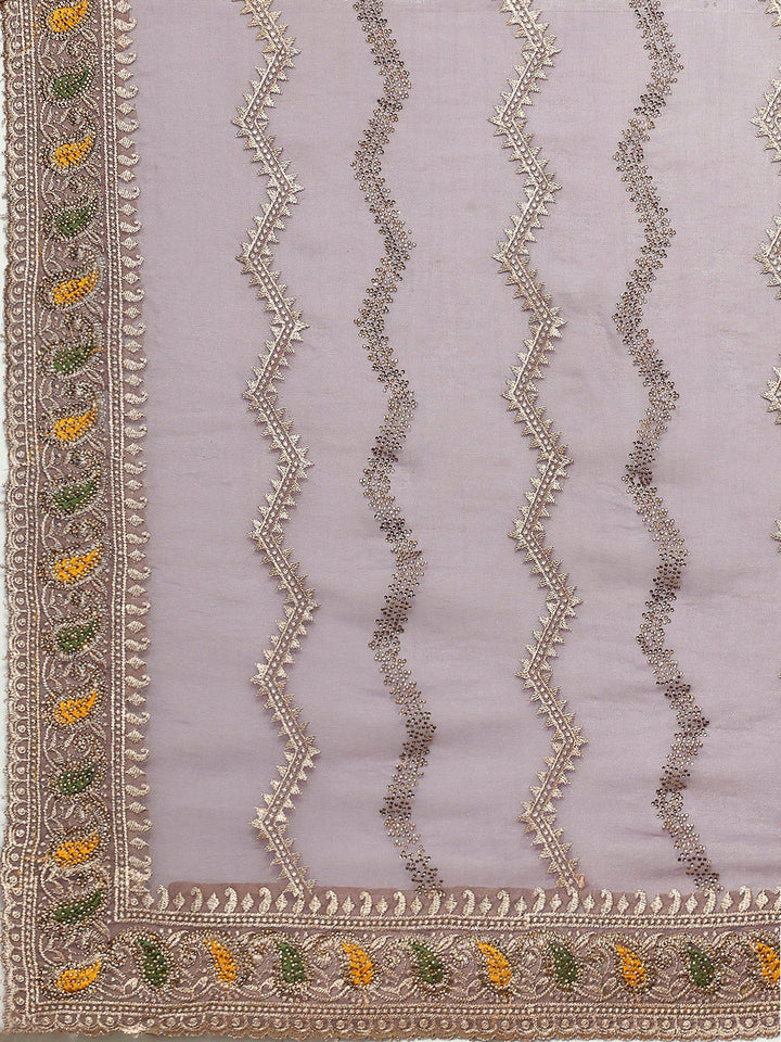 Embroidery Border Organza Saree