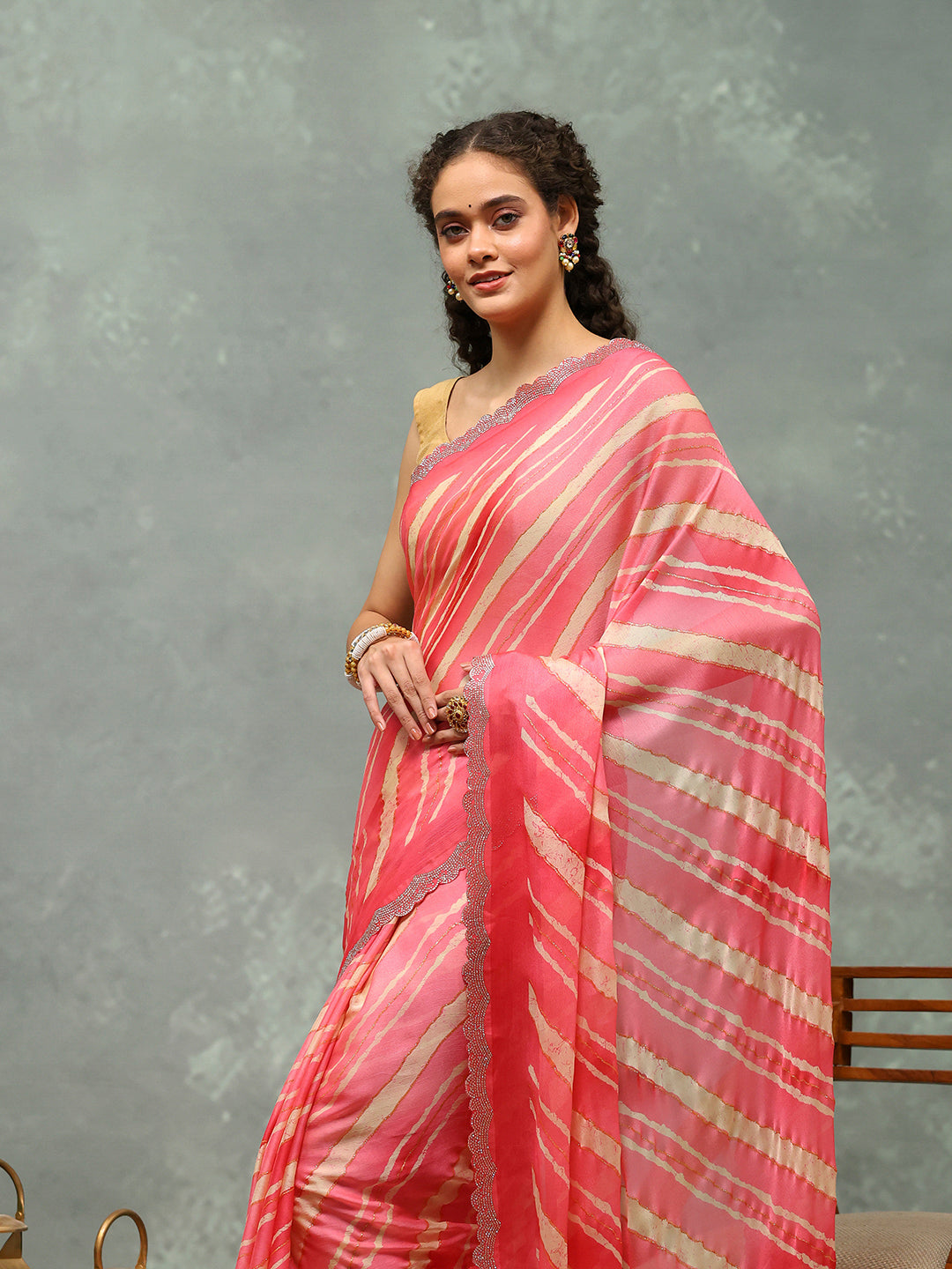 Digital Printed Chiffon Saree