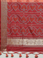 Woven Border Booti Art Silk Saree