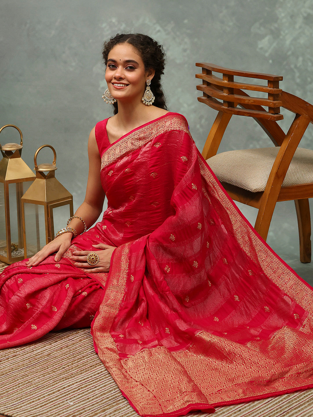 Woven Border Tissue Saree
