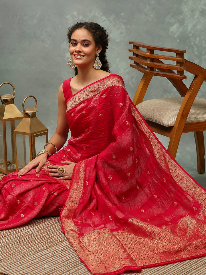 Woven Border Tissue Saree