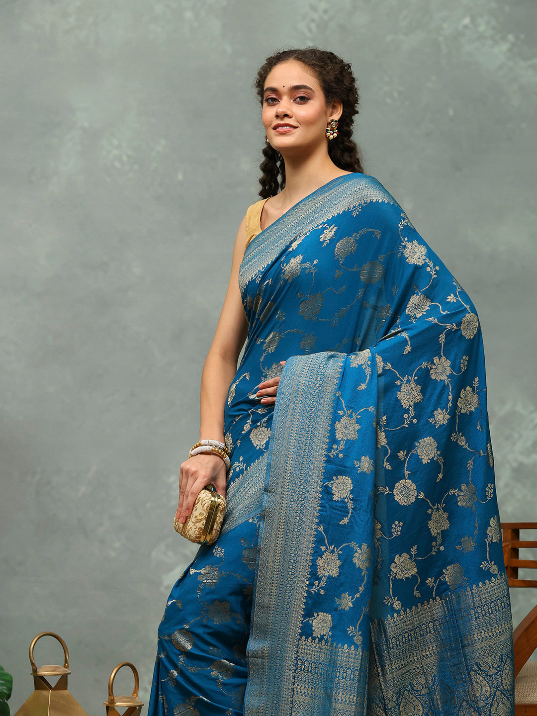 Woven Border Georgette Saree