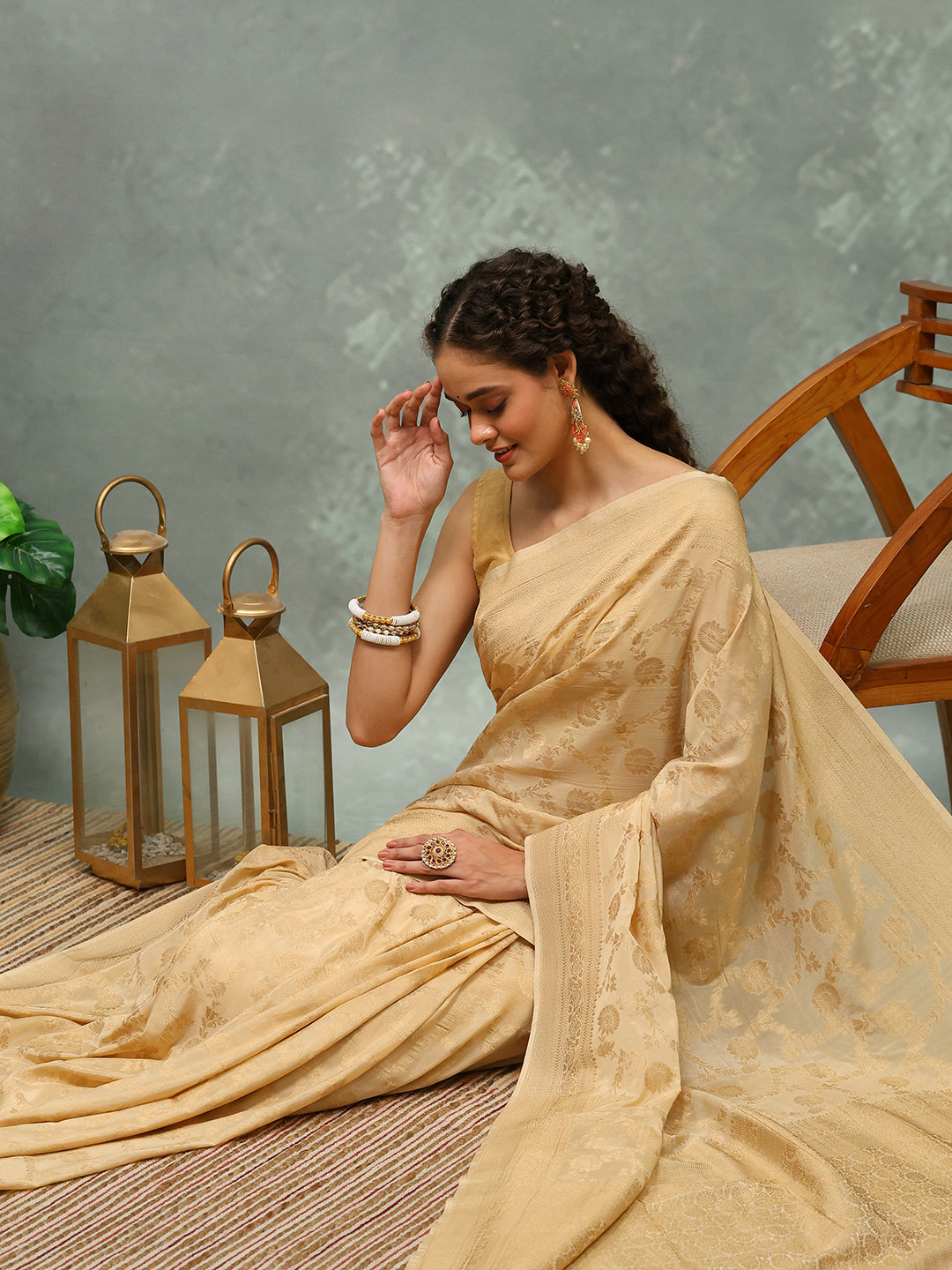 Woven Border Georgette Saree
