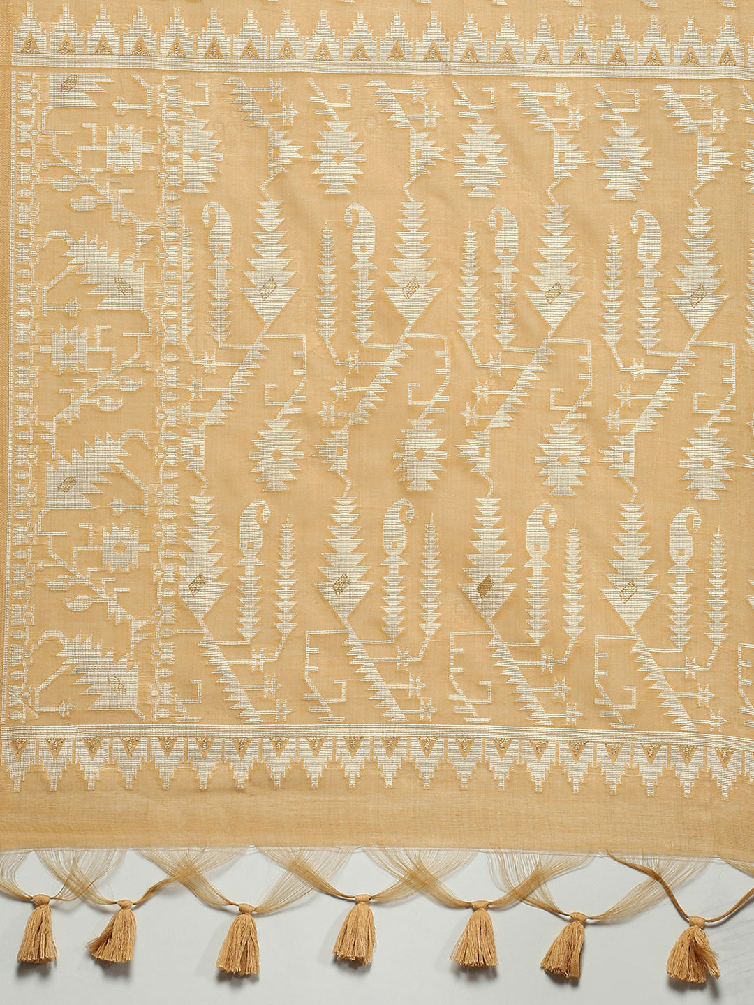 Woven Border Booti Art Silk Saree