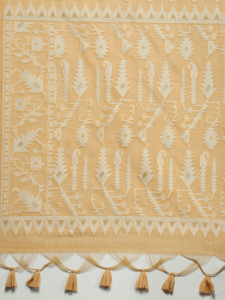 Woven Border Booti Art Silk Saree