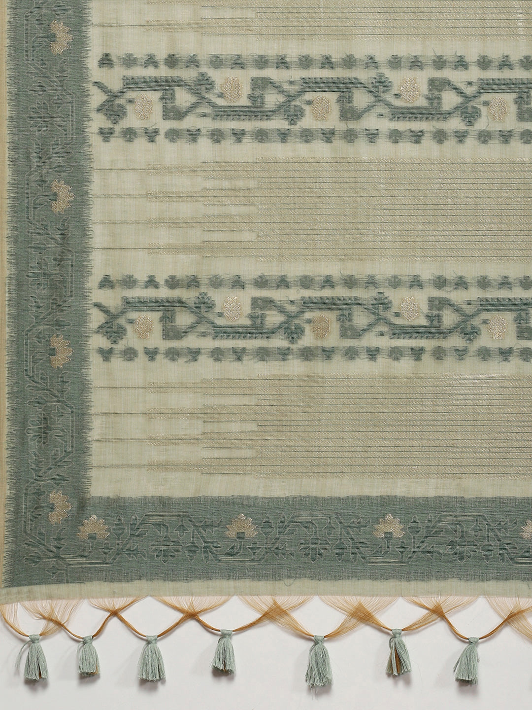 Woven Border Booti Art Silk Saree