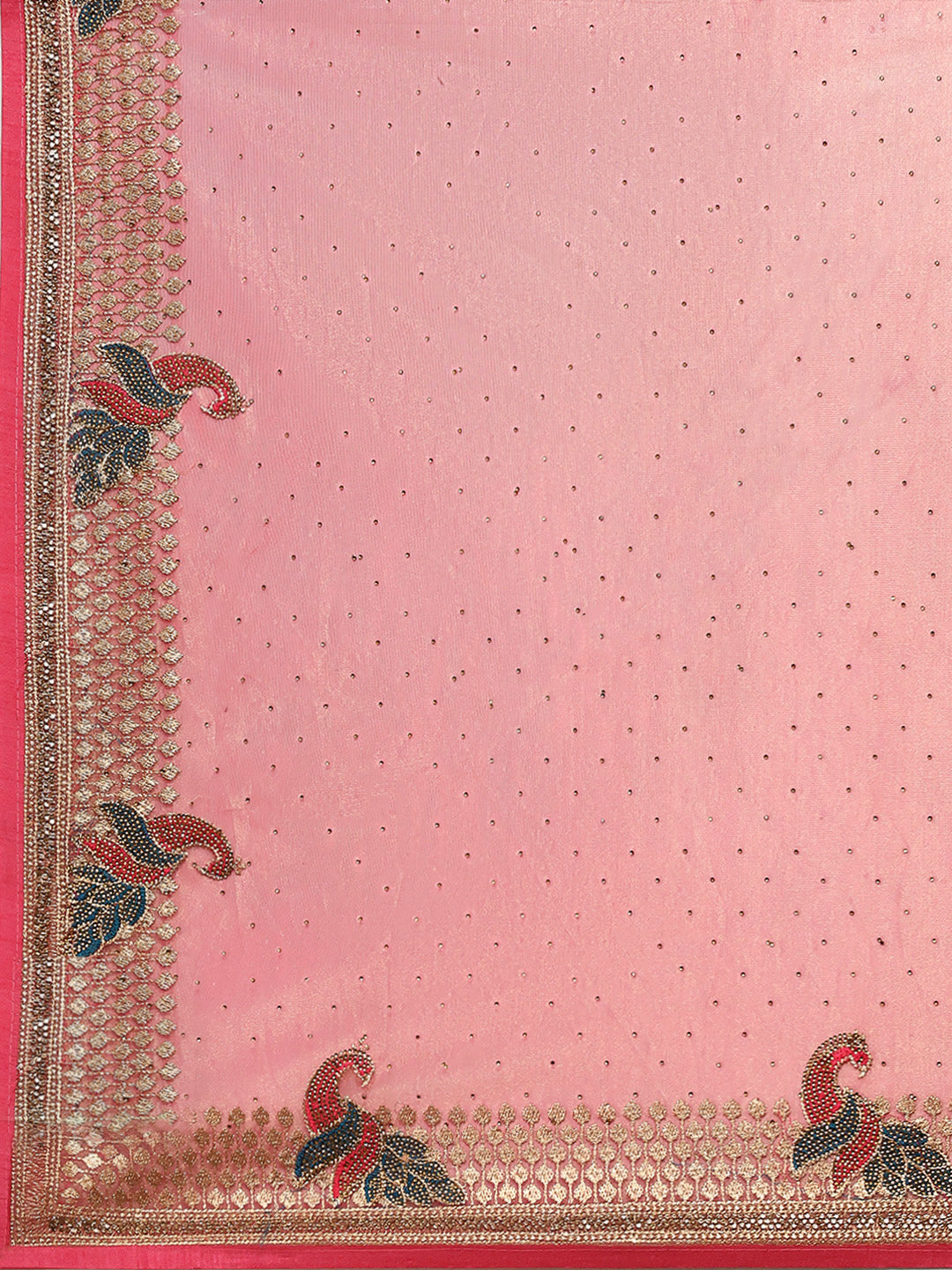 Stone Embroidery Tissue Saree