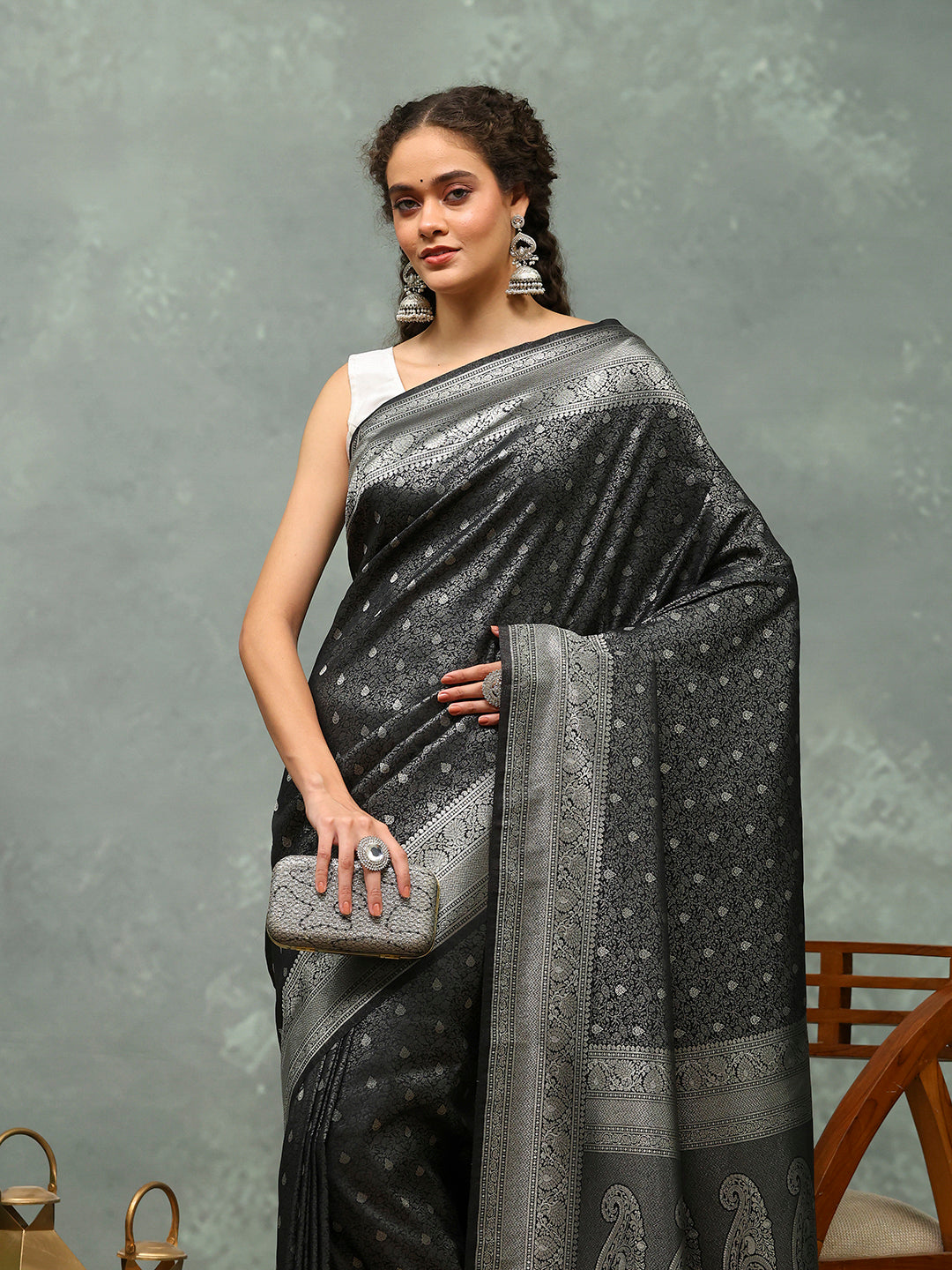 Woven Border Art Silk Saree