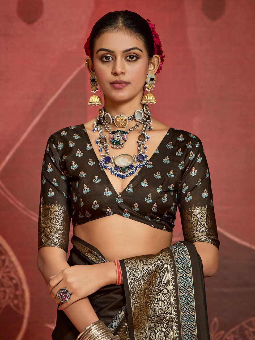 Zari Border Art Silk Saree