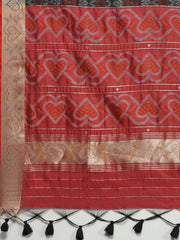 Woven Border Booti Art Silk Saree