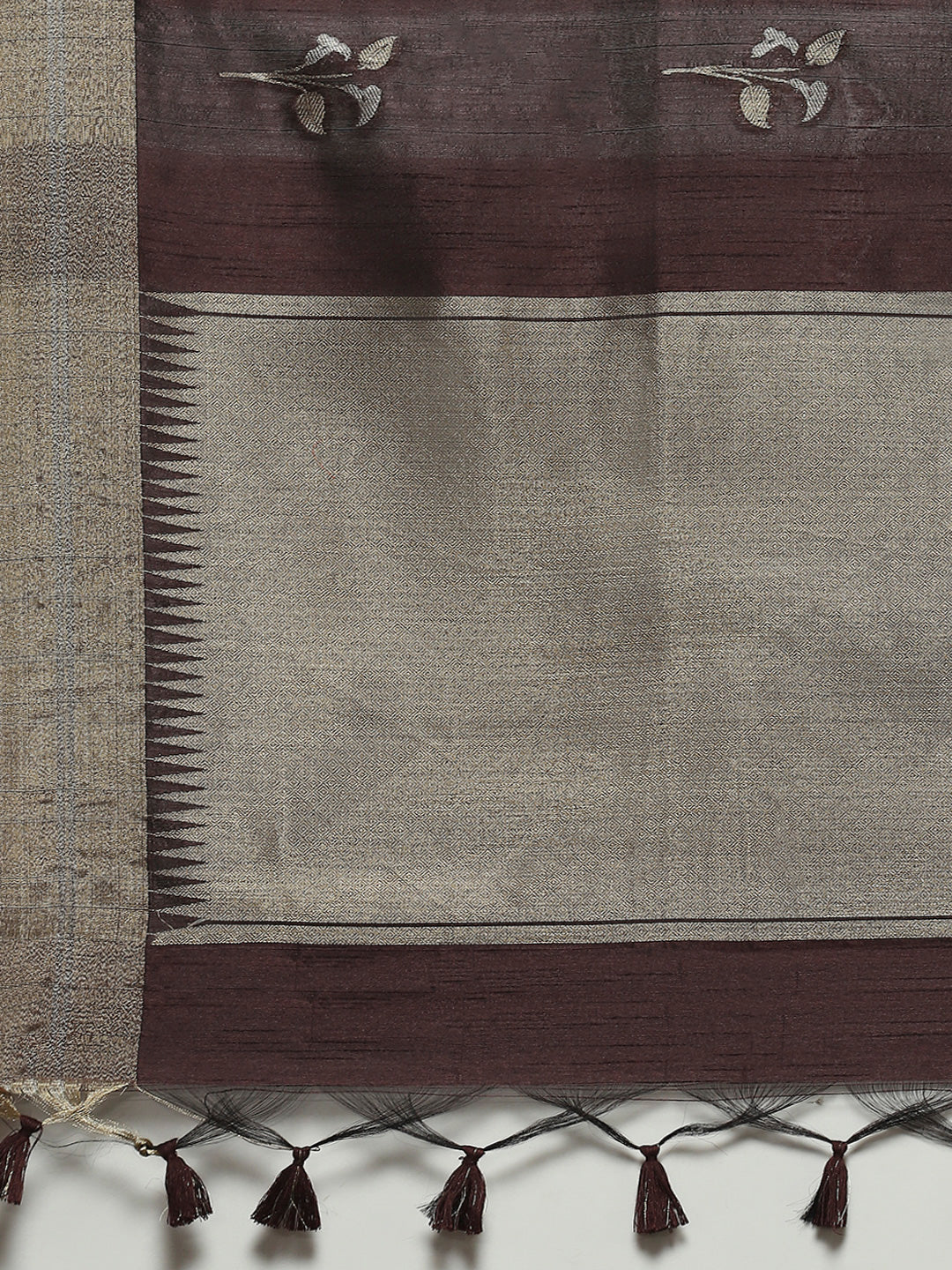 Woven Border Booti Art Silk Saree