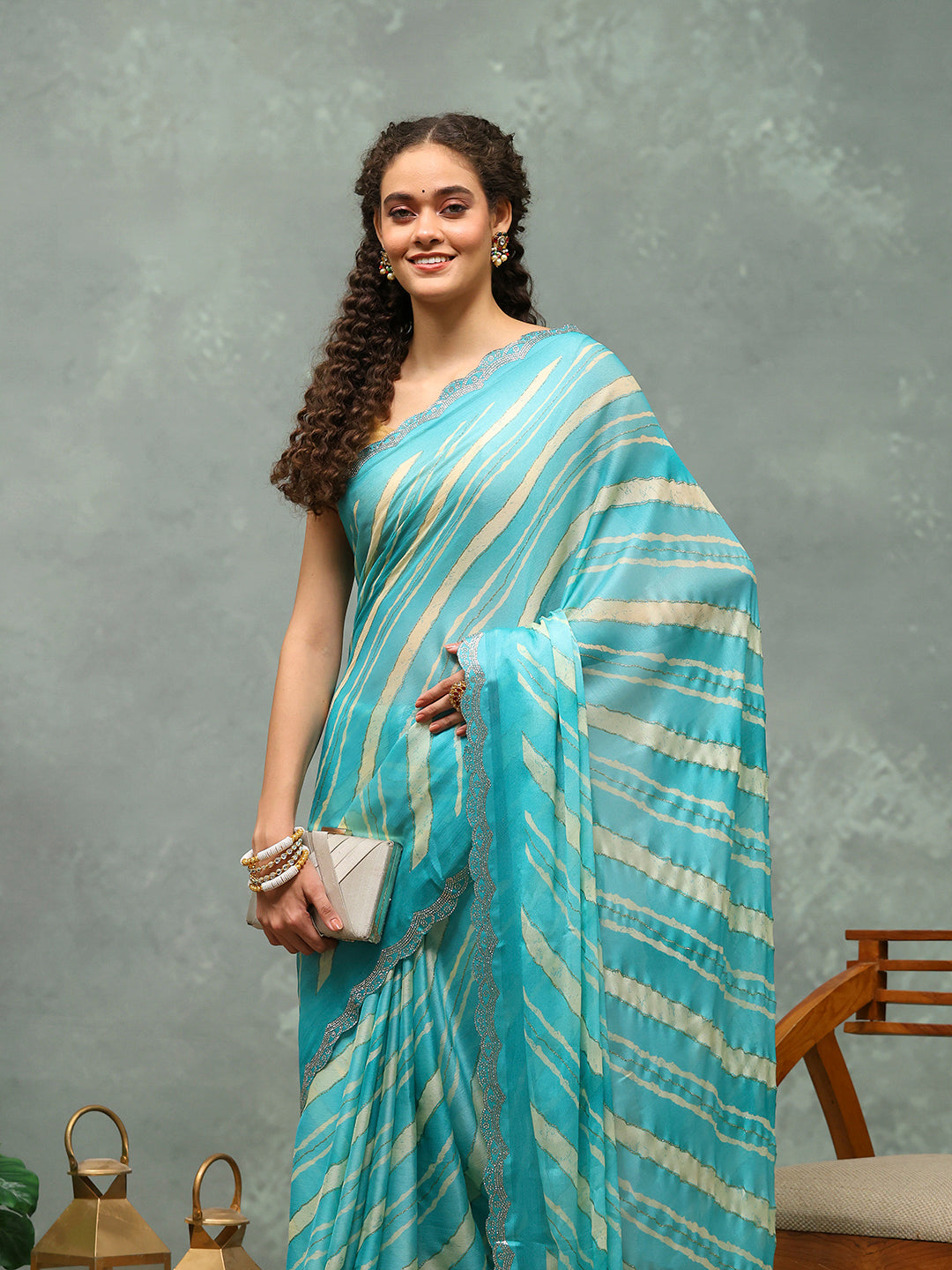Digital Printed Chiffon Saree