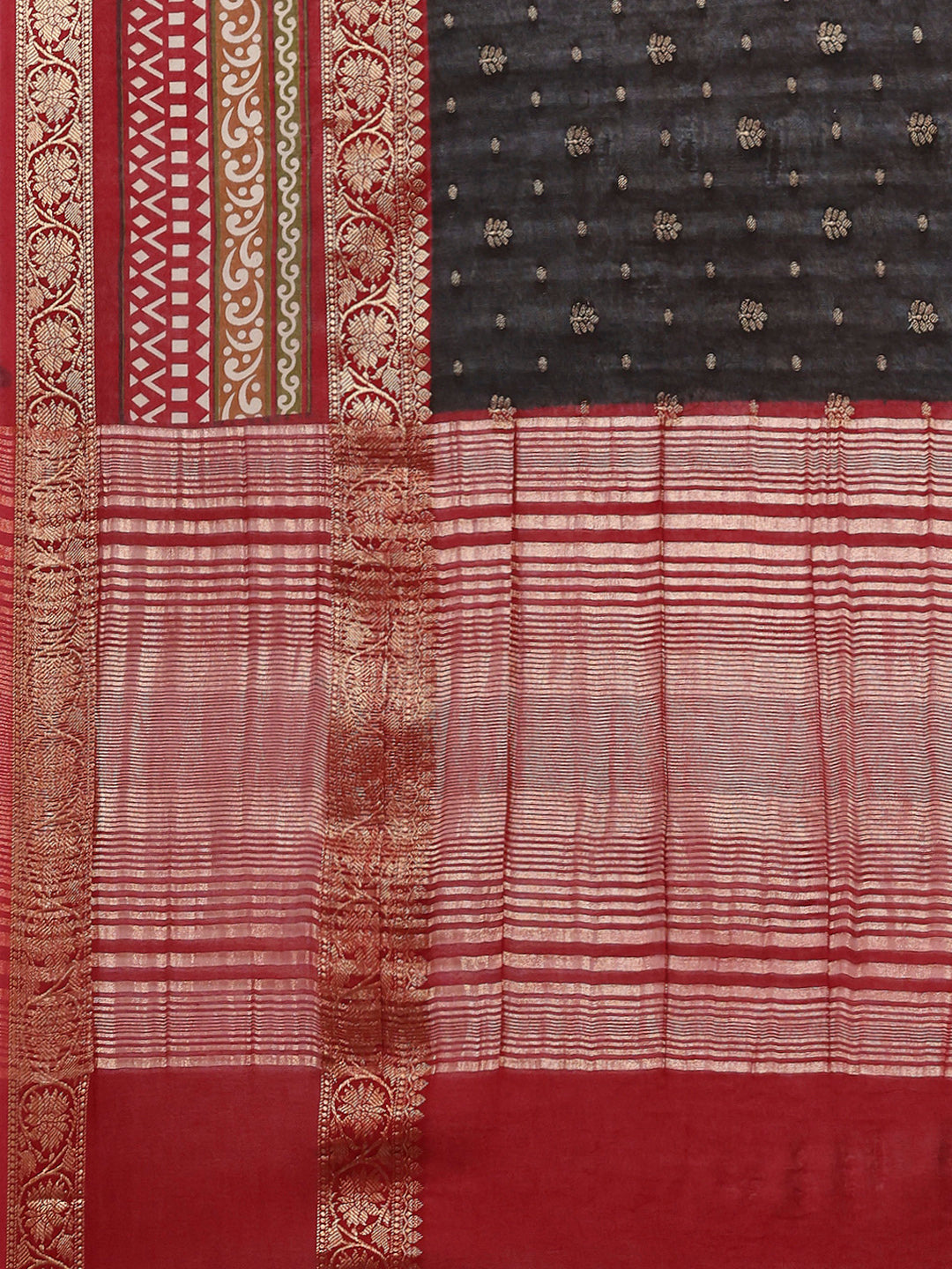 Digital Printed Cotton Blend Woven Saree