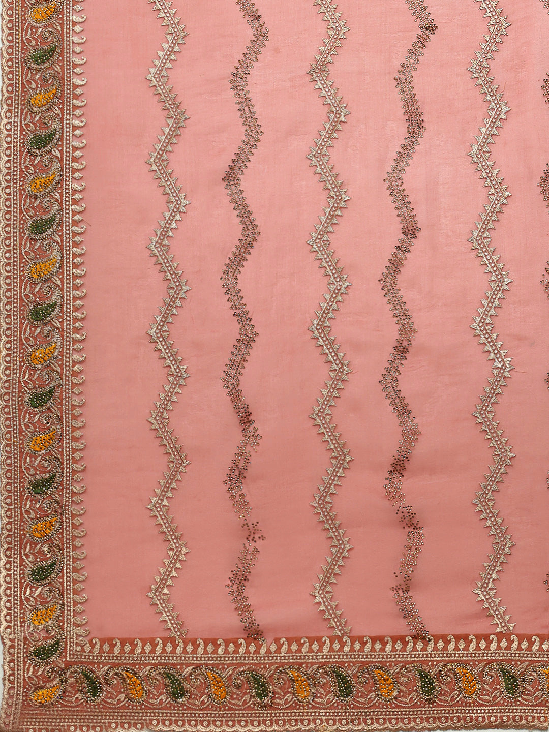 Embroidery Border Organza Saree