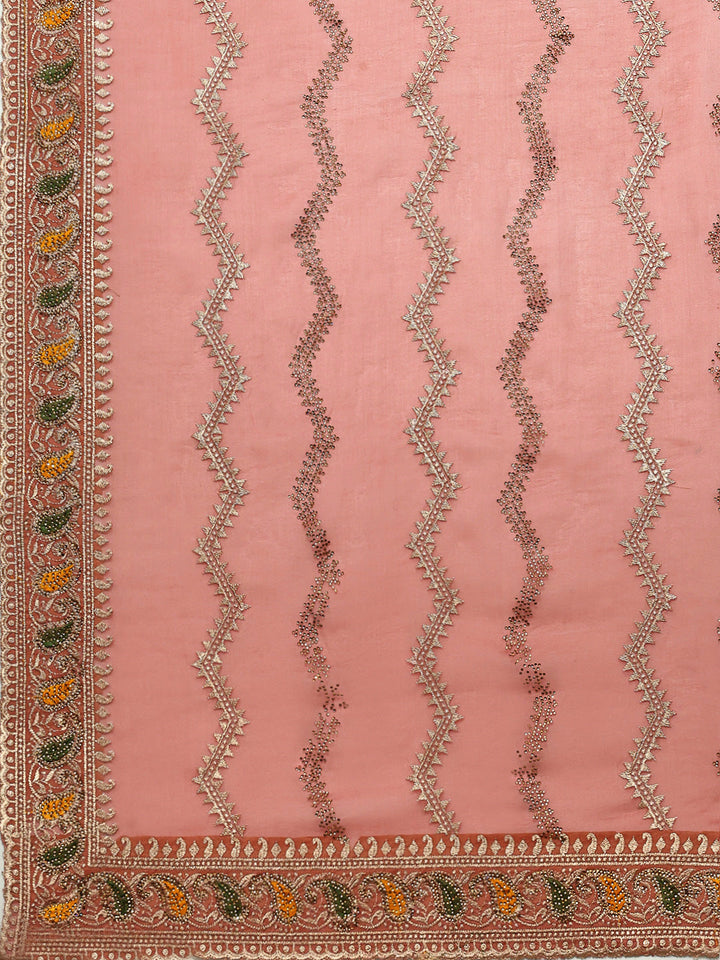 Embroidery Border Organza Saree
