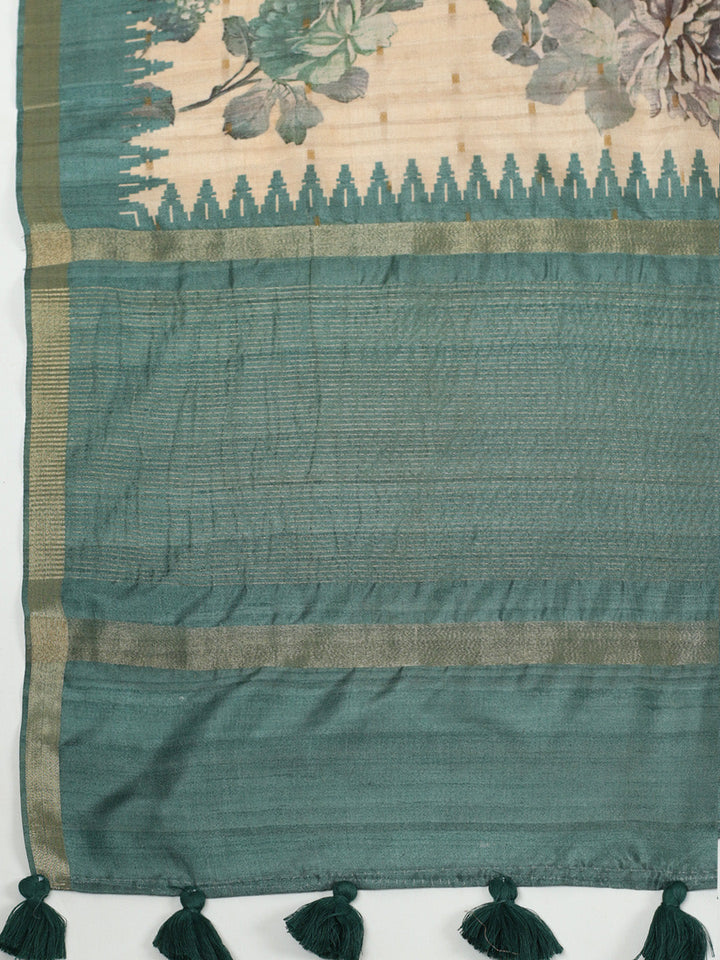 Digital Floral Printed Art Silk Saree