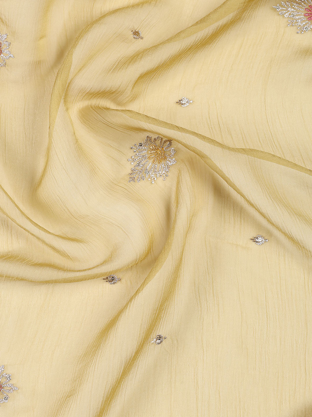 Embroidered Tissue Unstitched Suit With Dupatta