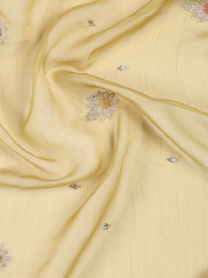 Embroidered Tissue Unstitched Suit With Dupatta