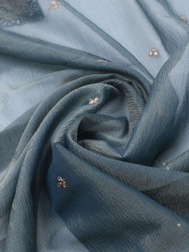 Embroidered Tissue Unstitched Suit With Dupatta